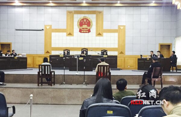 图为庭审现场。